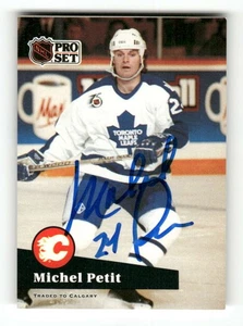 1991-92 Pro Set 492 Michel Petit signed auto autograph  MZ BXCP57 - Picture 1 of 2