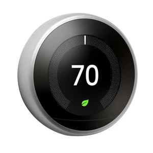 Google Nest Learning Thermostat (A0013, Polished Steel ) New In Box - Picture 1 of 4