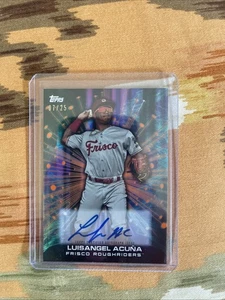 2023 Topps Pro Debut Luisangel Acuna Future Cornerstones Orange Autographs/25 - Picture 1 of 3