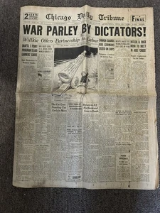 1940 Chicago Tribune Newspaper - Picture 1 of 5