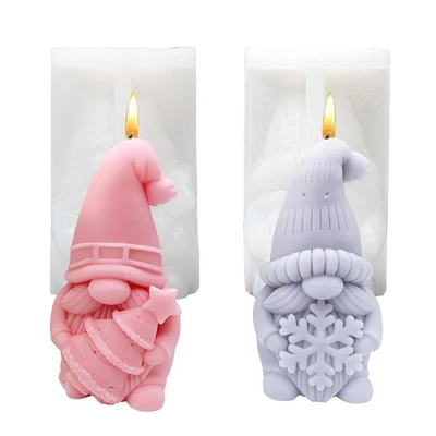 Stampi per Candele, 3D Stampi per Candele Natalizie, 2 di loro Stampi in Silicon - Immagine 1 di 4