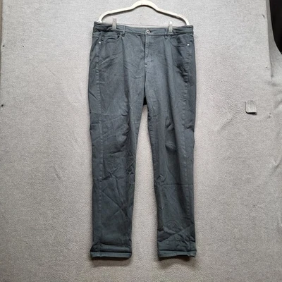 J. Jill Women Jeans 14 REGULAR Gray Denim Ankle Boyfriend Straight-Leg READ - Image 1 of 4