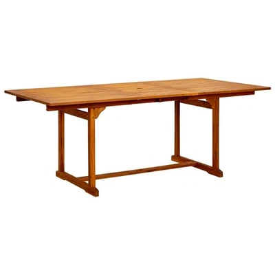 Outdoor Dining Table Extendable Garden Patio Table Solid Acacia Wood vidaXL - Image 1 of 4