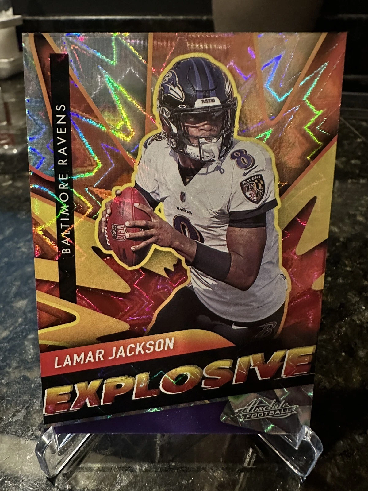 Lamar Jackson 2021 Panini Absolute Explosive Insert Parallel SSP Case Hit RARE