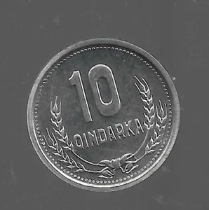 Albanische Münze 1988 10QINDARKA. UNC. - Bild 1 von 2