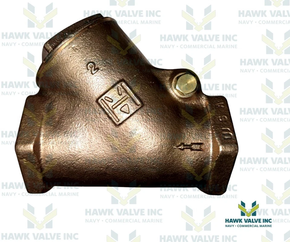 2" BRONZE 125 SWP 200 WOG FNPT Y-PATTERN SWING CHECK MILWAUKEE VALVE Fig.509Y - Image 1 of 4