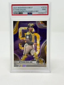 2024 Bowman's Best ETHAN SALAS Prospects Purple Refractor 003/250 Padres  PSA 9 - Picture 1 of 2