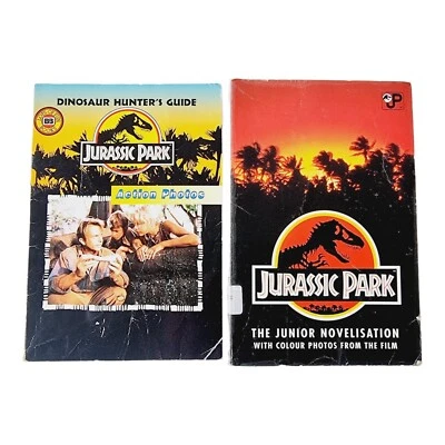 JURASSIC PARK Vintage Books Lot Bundle Junior Novelisation - Action Photos Guide - Image 1 of 4