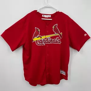 Majestic Coolbase Yadier Molina #4 St. Louis Cardinals MLB Jersey Red Size XL - Picture 1 of 12