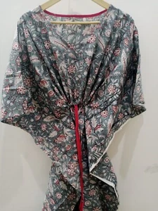 Caftan block print,Caftan dress, Caftan for women,Robe,Boho Kaftan,indian Caftan - Picture 1 of 9