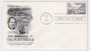 TurtlesTradingPost- Peace Bridge 1977 FDC #1721- Artcraft Cachet- Hand Cancel - Picture 1 of 1