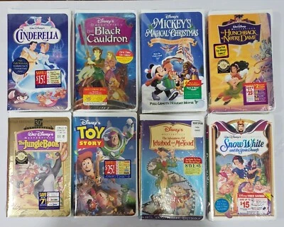 Walt Disney VHS Lot of 8 New Sealed Clamshell  Foto 1 de 4