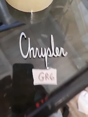 VINTAGE 1963 CHRYSLER 300 METAL STICK ON FENDER EMBLEM OEM MOPAR BIN GR6 - Image 1 of 4