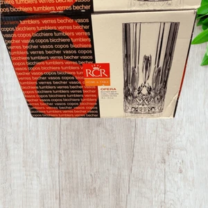 RCR OPERA HI-BALL TUMBLERS 121/2 OZ.Royal Crystal Rock - SIX - Picture 1 of 7