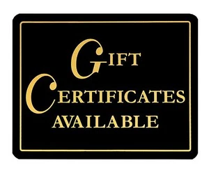 Gift Certificates Available ~ Retail Store Business Sign - Picture 1 of 3