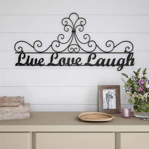 New Metal Cutout-Live Laugh Love Decorative Wall Sign-3D - Picture 1 of 7