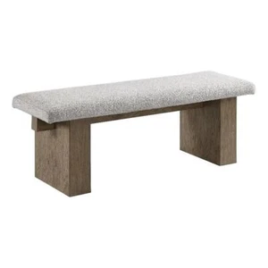 Picket House Furnishings Bassett Dining Bench with Light Grey Boucle Fabric - Picture 1 of 7