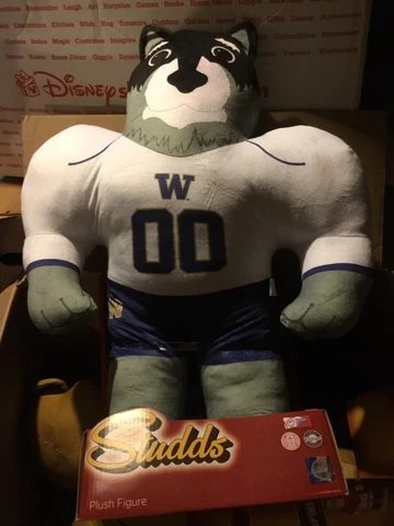 Washington Husky Dog Mascot Pillow Studd Stuffed Animal Figure Ncaa Cover