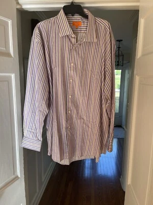 Tallia mens long sleeve button up shirt - new- xxl- multicolor stripes - Image 1 of 4