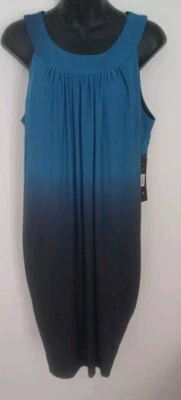 75 Tiana B. Vestido recto azul negro sin mangas por encima de la rodilla talla grande Foto 1 de 4