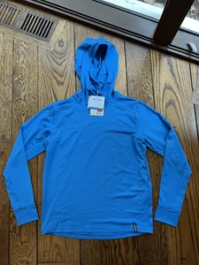 Patagonia Kids Capilene Silkweight Hoody Size L (12) Vessel Blue Retail $49 NWT - Picture 1 of 6