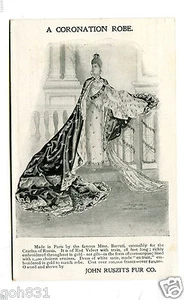 Victorian Trade Card JOHN RUSZITS FUR CO  Coronation Robe Mercer St NY  - Picture 1 of 2