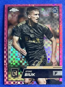 Stipe Biuk 2023 Topps Chrome MLS PINK XFRACTOR PARALLEL Rookie #24 LAFC - Picture 1 of 2