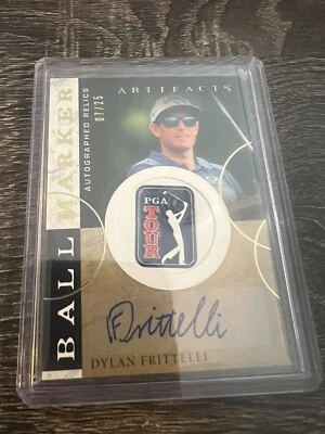 2021 Upper Deck DYLAN FRITTELLI 7/25 Auto Relic Golf Ball Marker Artifacts - Image 1 of 2