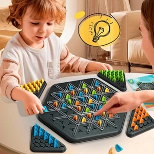 Triggle Chain Triangle Chess Game Rubber Board for Kids & Adults Family Toy Gift - Picture 1 of 7