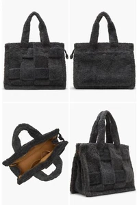 Vince Camuto Orla Gray Faux Fur Shearling Tote Purse ~NWT~ Rare Find! - Picture 1 of 5
