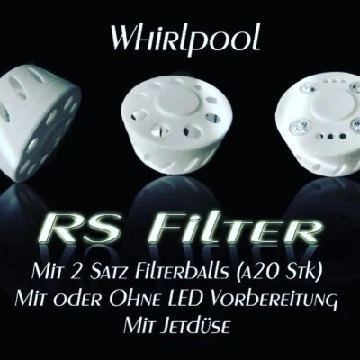 WHIRLPOOL Filtro de hidromasaje MSpa con bolas de filtro y boquilla de chorro iluminación LED opcional