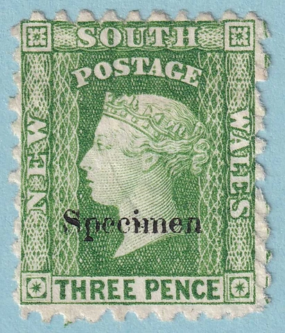 NEW SOUTH WALES 63e SPECIMEN NO GUM NO FAULTS VERY FINE! ENS Cover