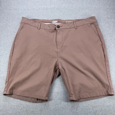 Pantalones Cortos Mugsy Belmonts Para Hombres 42 Marrón Informal Chino Cómodo Elastizado Preppy Golf Foto 1 de 4