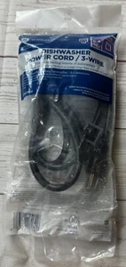 GE Universal 3-wire dishwasher power cord 5.4ft NEW WX09X70910 NEW SEALED USA - Picture 1 of 2