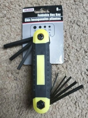 8-Piece Folding Hex Key Tool Set - 1/16" (1.5 mm) to 7/32" (5.5 mm) Brand New - Image 1 of 4