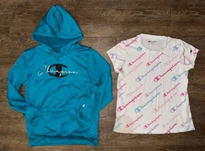 Champion Hoodie & Shirt - große Mädchen Größe X-Large (14-16) - in sehr gutem Zustand! - Bild 1 von 10