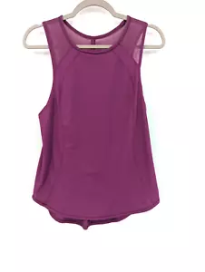 Lululemon top donna media smanicato viola maglia leggera taglio aperto schiena yoga - Foto 1 di 6