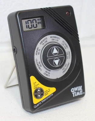 Metrónomo de cuarzo Qwik Time QT-3 - portátil rango de 200 velocidades 40-208 tono A440 Foto 1 de 4