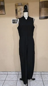 Athleta Brooklyn Utility Jumpsuit Black Women's Size Tall 8 NEW - Picture 1 of 7