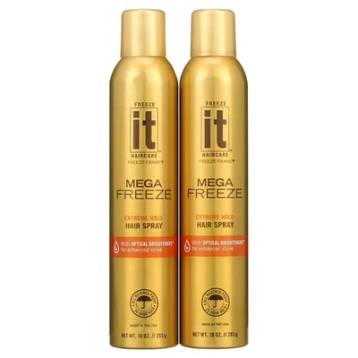 Freeze IT Mega Freeze Hair Spray, Extreme Hold,10 oz, 2 Count - Image 1 of 4