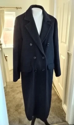Vintage Double Breasted Luxury 60% cashmere And Wool Long Coat - Image 1 of 4