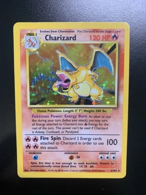 Charizard 4/102 Holo Rare 1999 WOTC Base Set Unlimited LP/MP+ - Image 1 of 2