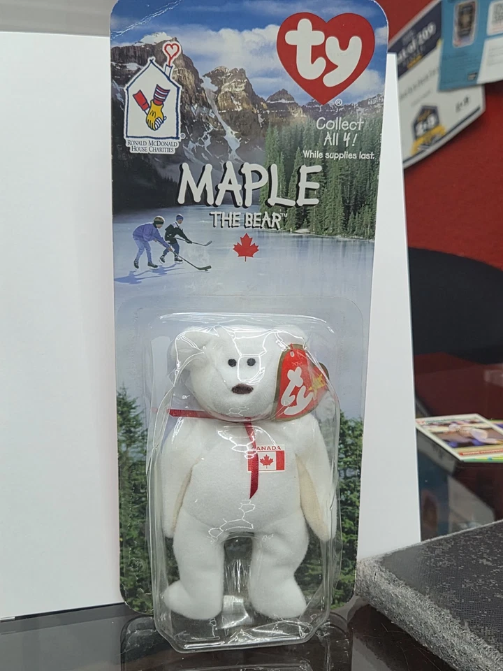 TY BEANIE BABY MAPLE THE BEAR VERY RARE ERRORS 1993 McDONALDS RETIRED - Image 1 of 4