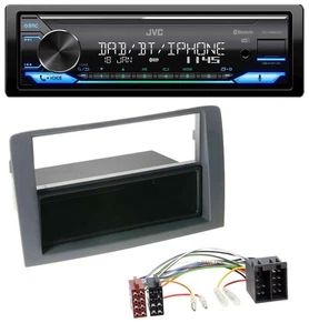 JVC Bluetooth DAB USB MP3 Autoradio für Fiat Idea (350, 03-11) - grau - Bild 1 von 8