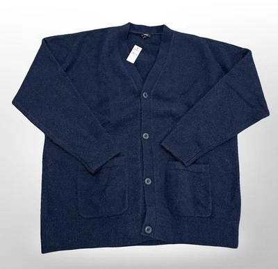 Express Cardigan Sweater Mens XL Wool Blend Button Front Pockets - Image 1 of 4