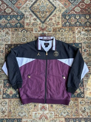 Jordan X PSG Anthem Jacket Size Large Purple Black White RARE - Image 1 of 4