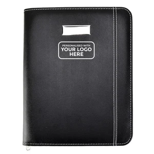 Personalised Logo A4 Zipped Conference Folder Portfolio with Calculator, NotePad - Picture 1 of 10