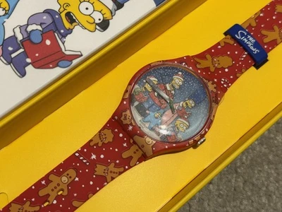 RELOJ DE NAVIDAD NUEVO SWATCH X SIMPSONS "WONDROUS WINTER WONDERLAND" SUOZ361 Foto 1 de 4