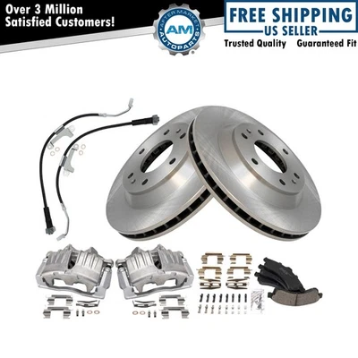 Kit de pastillas de freno delanteras de cerámica y rotor para Isuzu Ascender 2003-2005 Foto 1 de 4