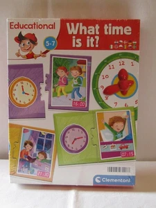 NEW FACTORY SEALED CLEMENTONI EDUCATIONAL GAME WHAT TIME IS IT? FOR AGE 5-7 YRS. - Picture 1 of 2